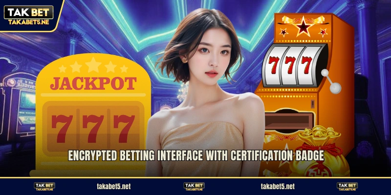 Encrypted betting interface with certification badge