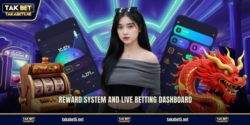 Reward system and live betting dashboard