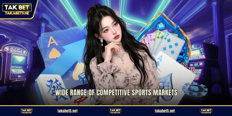 Wide range of competitive sports markets