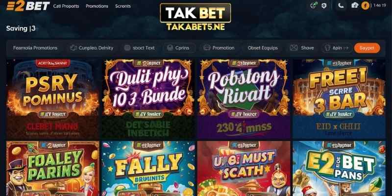 Types of E2BET Promotions Available
