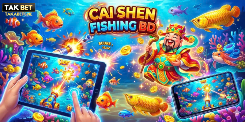 Cai Shen Fishing online BD is a digital fish shooting arcade game