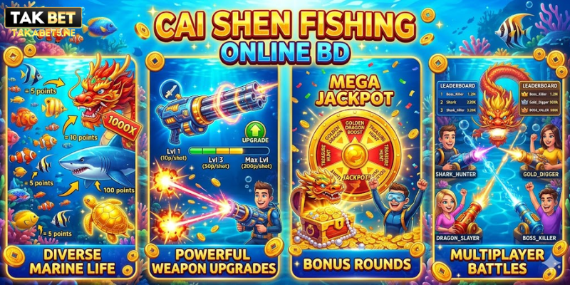 Core Features of Cai Shen Fishing Online BD